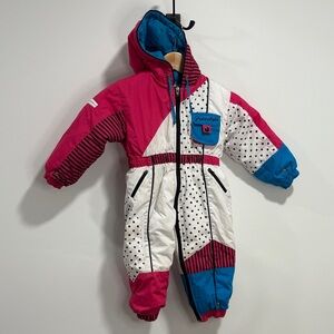 Vintage 90s Giacca Freestyle Pink and Blue Snowsuit